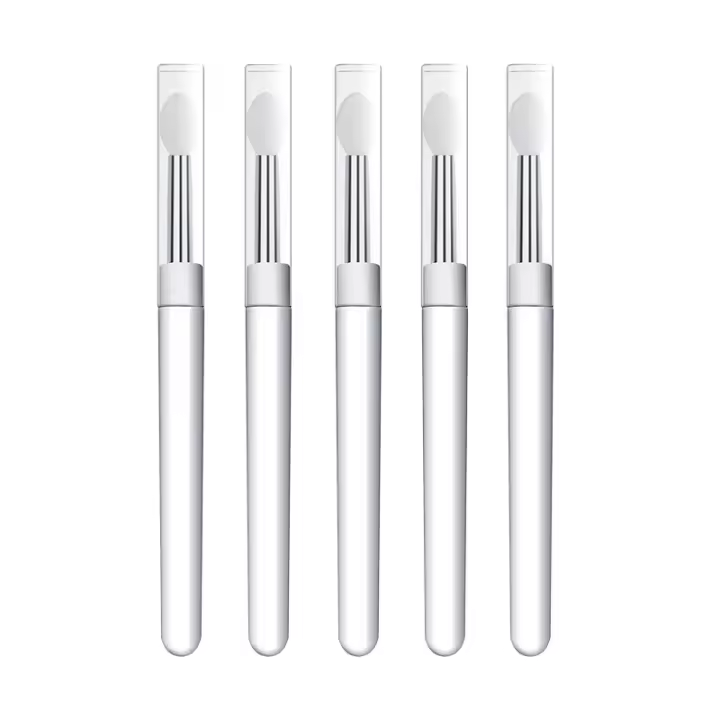 5PCS Cepillo De Silicona Multifuncional Para Maquillaje Y Uñas Herramienta Para Sombra De Ojos Polvo De Uñas Y Brillo De Labios - 1