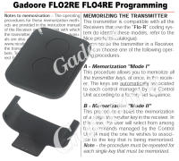 Gadoore 433MHz FLO2RE FL04RE Control Remoto De Puerta De Garage Compatible Con FLO2R-S FLO4R ON1E ON2E ON4E MUY VR ERA INTI1 ERA INTI2 - details 4
