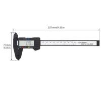 Calibrador Digital De Fibra De Carbono Con Dial Vernier Herramienta De Medición 150mm Precisión 0.02mm Para Carpintería Y Bricolaje - details 1