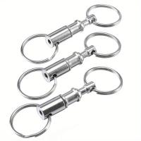 Llavero Desmontable Rápido 3pcs Doble Anillo Separable Llavero Botón Femenino Metal Para Joyería Y Componentes - details 2