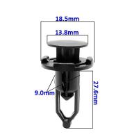 50/100 Pcs Clips De Plástico Para Automóvil Tipo Empuñadura Fijación Para Tapa Trasera Y Parachoques Compatible Con Toyota 52161-160 - details 2
