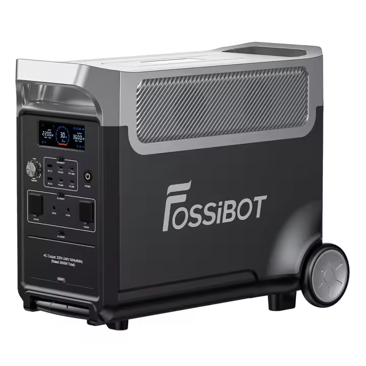 FOSSiBOT F3600 Pro Estacion de Energia Portatil, Batería LiFePO4 de 3840 Wh, Ampliable Hasta 11,52 kwh, Salida de CA de 3600 W, Entrada solar de 2000 W, Generador Solar Portatil el Acampada, camping - 1