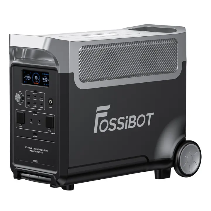 FOSSiBOT F3600 Pro Estación de energía portátil, batería LiFePO4 de 3840Wh, expansión máxima de 11520Wh, salida de CA de 3600W, carga solar máxima de 2000W, carga completa en 1.5 horas, PD 100W, 13 puertos de salida, linterna LED, UPS, control de aplicaci - 1