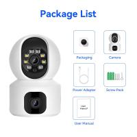 Lente dual y monitor de pantalla dual Cámara WiFi, Cámara IP PTZ inalámbrica para vigilancia del hogar, Monitor de Video de seguridad inteligente, 2k, pantallas duales, 4MP, WIFI, Audio bidireccional para bebés y Mascotas - details 10