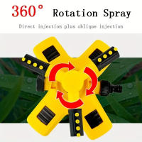 1pc Regador Automático De 360 Grados Para Jardín Y Nursery Regador Rotativo Para Flores Y Plantas Con Tres Puntas - details 5