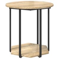 Mesa auxiliar vidaXL de 2 piezas de madera de roble Sonoma y metal - details 3