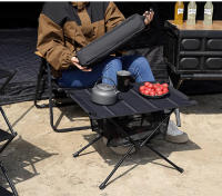 Mesa Táctica Portátil Para Camping Ultra Ligera De Aleación De Aluminio Mesa Plegable De Tela Para Picnic - details 10
