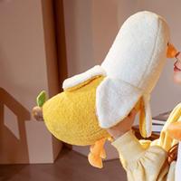 Peluche de pato banana, peluches, accesorios kawaii, lindo pato banana (50 cm/19,69", blanco) - details 2