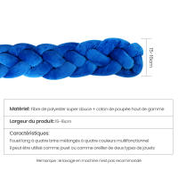 Parachoques largo anudado para cama de bebé de 3M, Protector Anticolisión de cuna tejida de cuatro capas para recién nacidos - details 6