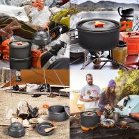 Juego De Cocina Para Camping LISM Para 2-3 Personas Sello Antigoteado Con Vaso De Té Aluminio Plegable Para Picnic Al Aire Libre - details 7