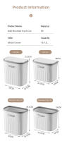 Basurero De Baño Plegable 12/16L Con Tapa Y Soporte En La Pared Recipiente De Residuos Impermeable Para Inodoro Estilo Rectangular - details 12