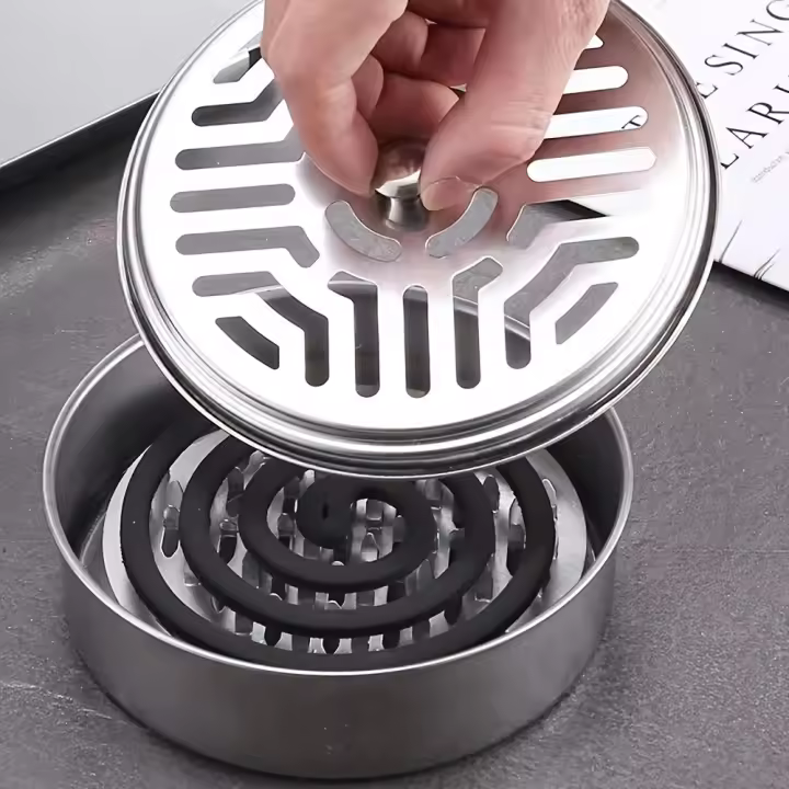 Portaencensas Para El Hogar Con Tapa 1PC Soporte Para Incienso Y Mosquitero Para Exteriores Uso En Sala De Estar Y Dormitorio - 1