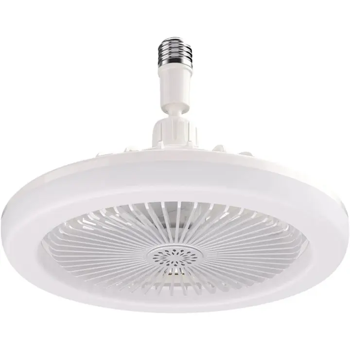 Ventilador de techo 2 en 1 con luz, 3 modos, ventilador eléctrico oculto, tira de luz, ventilador E27, cabezal móvil, luz de ventilador, control remoto, aromaterapia, dormitorio, sala de estar, luz de techo regulable - 1
