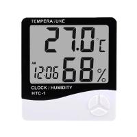 1Pc HTC-1 HTC-2 Medidor De Humedad Y Temperatura Electrónico LCD Estación Meteorológica Digital Para Exteriores Con Reloj - details 3