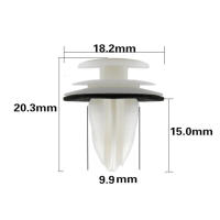 50 PCS Abrazaderas De Panel De Puerta Con Selladores Y Tornillos Retenedores De Parachoques Accesorio De Coche Nylon - details 1