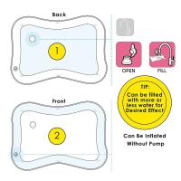 Manta De Agua Inflable Para Bebés Matriz De Juego Educativo PVC Para Niños Actividad De Verano Desarrollo Infantil - details 7