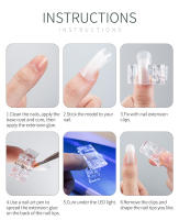 Clip De Uñas Acrílicas Transparentes 5/10pcs Para Extensión De Pólen Con Lámpara UV Herramientas De Arte De Manicura - details 4
