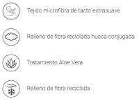 Almohada Aloe Vera suave y ecológica para un sueño reparador - Fibra Hueca Reciclada - details 0