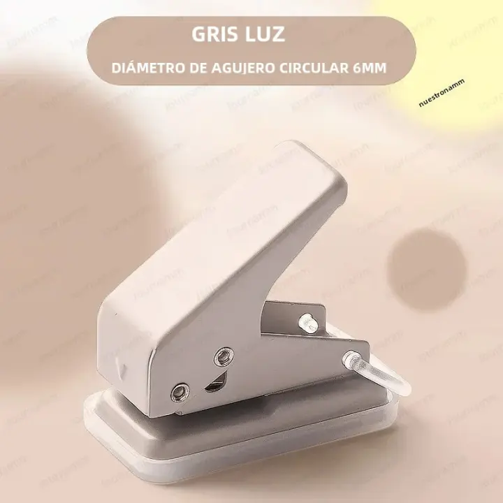 Pulverizador De Agujeros Mini Individual Portátil Kawaii Para Papel Oficina Escuela Suministros De Encuadernación Estilo Redondo - 1