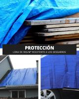 Lona Impermeable para Exterior, Multiusos, 3 x 4 m (Varios Tamaños), Esquinas Reforzadas, Color Azul - details 4