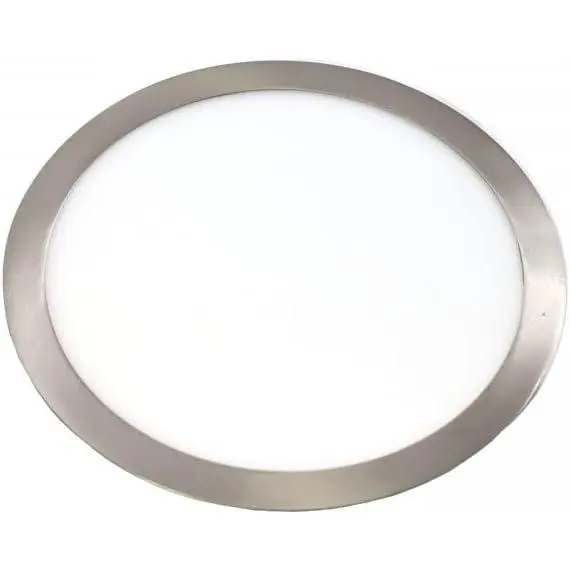 Jandei - Downlight LED 24W, Marco Redondo Acabado en Acero, Foco para Empotrar en Techo, IP20 para Instalación en Interiores. Luz Blanca Fría 6000k o Natural 1200k - 295x13mm (Orificio Montaje 275mm) - 1
