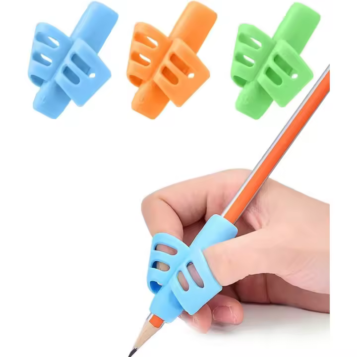 Clip para lápiz para niños, corrección de postura de escritura a mano, ayuda para escribir (3 piezas) - 1