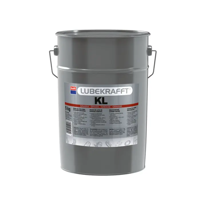 Krafft Grasa de Litio Multiusos, Grasa para Rodamientos y Herramientas con Aceite Mineral de Refino de Alto Grado y Jabón de Litio 5kg - 1