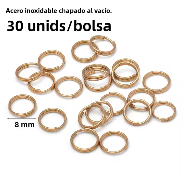 Anillos De Salto Dobles De Acero Inoxidable 30-100pcs 4 5 6 8 7 10 12mm Para Fabricación De Joyas Y Collares DIY Accesorios - 1