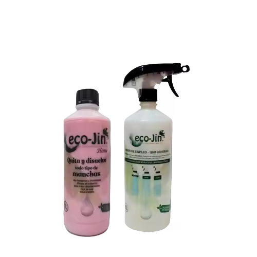 ECO JIN Original, 1L concentrado + difusor . Limpieza perfecta sin límites ECO-JIN. Higiénizante, Bactericida, Anticalcareo, desinfectante y elimina cal. Componentes tensoactivos. - 1