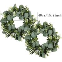 1Pcs Eucalipto Artificial Rama Verde Para Decoración De Hogar Y Bodas Guirnalda De Exterior Para Puerta Pared Y Ventana - details 1
