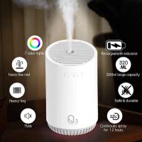 Humidificador Ultrasónico USB Inalámbrico con Luz LED de 7 Colores - 320 Ml - details 0