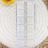 1200 Charms De Uñas 3-6mm Perlas Planas Para Decoración De Uñas Beige Blanco Media Perla Accesorios De Manicura Artística - details 7
