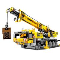 Juguete De Construcción De Bloques Pequeños Para Niños Modelo De Grúa De Ingeniería Amarilla De La Serie Ciudad Regalo De Navidad Para Niños Edad Recomendada 6-12 Años - details 0