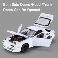 Modelo De Coche Miniatura 1:24 Mazda Initial D RX7-FC En Metal Con Absorci\u00f3n De Choques Regalo Para Niños Coche De Acci\u00f3n Con Sonido Y Luz Tamaño 21x8.5x6CM - details 8