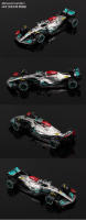 Modelo De Coche De Lujo Bburago 1:43 Mercedes-AMG Petronas F1 Team 2022 Hamilton W13 W12 W10 W07 Colección De Juguetes Para Adultos Y Niños - details 2