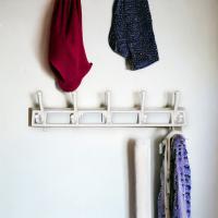 MINOKUA - Percha de Pared de 5 Pomos Versatiles Fabricadas en Polipropileno , 46cmx9cm Alta calidad Fabricado en Europa - details 5