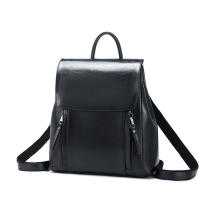 Mochila De Cuero Genuino Para Mujer Bolsa De Hombro Cruzada Estilo Escolar Con Capacidad Para Portátil Bolsas Mensajeras - details 1