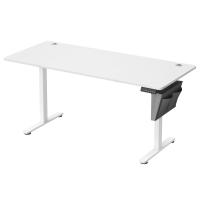 Escritorio Eléctrico Regulable en Altura con 4 Memorias, Bolsillo de Almacenamiento, Para Oficina, Estudio, Blanco, Marrón o Negro, 70x160x72-120 cm - details 0