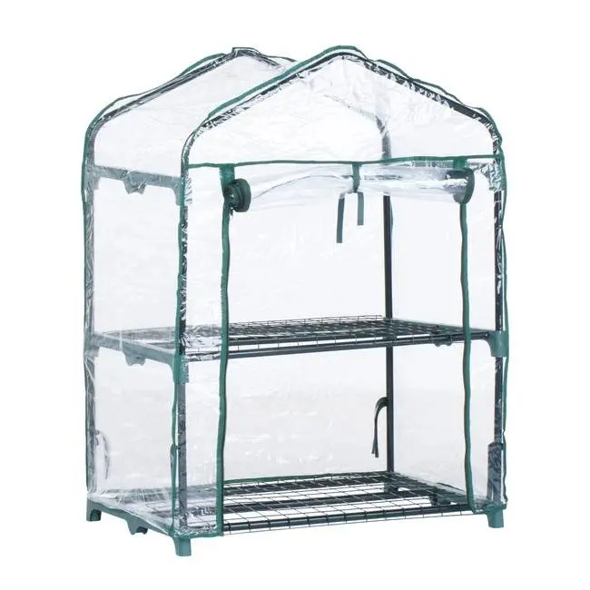 Invernadero estructura acero y funda PVC Biotop 2 bandejas - 1