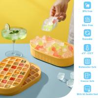 Horneador De Cubitos De Hielo Doble Capa Con Tapa Y Estuche - Hace 72 Cubitos De Hielo Con Contenedor Cuchara Y Tapa Incluidos Libre De BPA - details 7