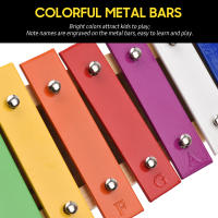 Glockenspiel De 15 Notas Con Base De Madera Y Barras De Aluminio Colorido Instrumento Musical Educativo Con 2 Martillos Regalo De Percusión - details 1