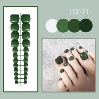 24 Pcs Uñas Postizas Removibles Para Dedos Del Pie En Color Sólido Gloss Fácil De Usar Sin Pegamento Uñas Falsas De Acrílico Para Arte De Uñas - details 11