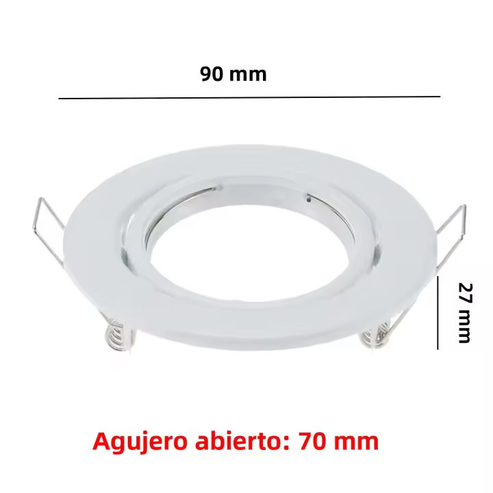 Marco De Luz Techo Recortada LED Ajustable De Alta Calidad En Metal Para Bombilla GU10 MR16 Sin Bulbos Incluidos Aplicación Para Foyers - 1