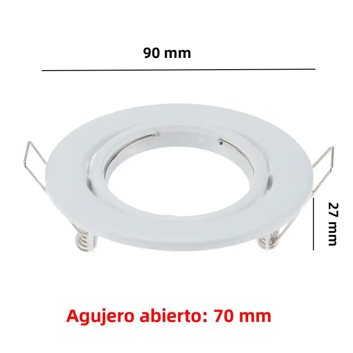 Marco De Luz Techo Recortada LED Ajustable De Alta Calidad En Metal Para Bombilla GU10 MR16 Sin Bulbos Incluidos Aplicación Para Foyers - 1