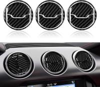Adorno De Tapa De Salida De Aire Del Coche Para Ford Mustang 2015-2023 Fibra De Carbono Accesorios Para Interior Del Automóvil - details 1