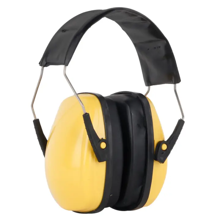 Protectores auditivos con SNR 34dB - Orejeras ligeras de protección para adultos - Auriculares ajustables con cancelación de ruido - Amarillo - 1