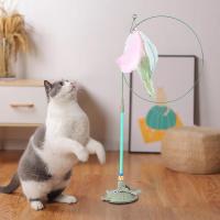 Varita De Plumas Para Gatos Juguete Portátil Con Ventosa Para Entretenimiento De Mascotas Adecuado Para Gatos Domésticos Y Cachorros - details 10