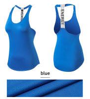 Top De Gimnasio Para Mujer En Color Negro Sin Mangas Yoga Fitness Running Deporte Con Letras Espalda Descubierta Camiseta Transpirable Y De Secado Rápido - details 6