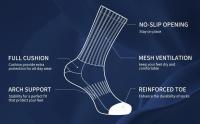 10 Pares De Calcetines De Algodón Para Hombres Talla Grande EUR 39-47 Calcetines Deportivos De Cuello Alto Para Correr Fútbol Y Soccer Calcetines De Atletismo En Blanco Y Negro - details 7