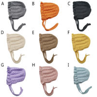 Gorro De Bebé Otoño Invierno Con Diseño De Volante Y Estampado Sólido Ajustable Para Niñas Cabeza Infantil Ropa De Bebé - details 3
